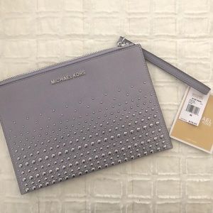 Michael Kors Leather Wristlet Clutch